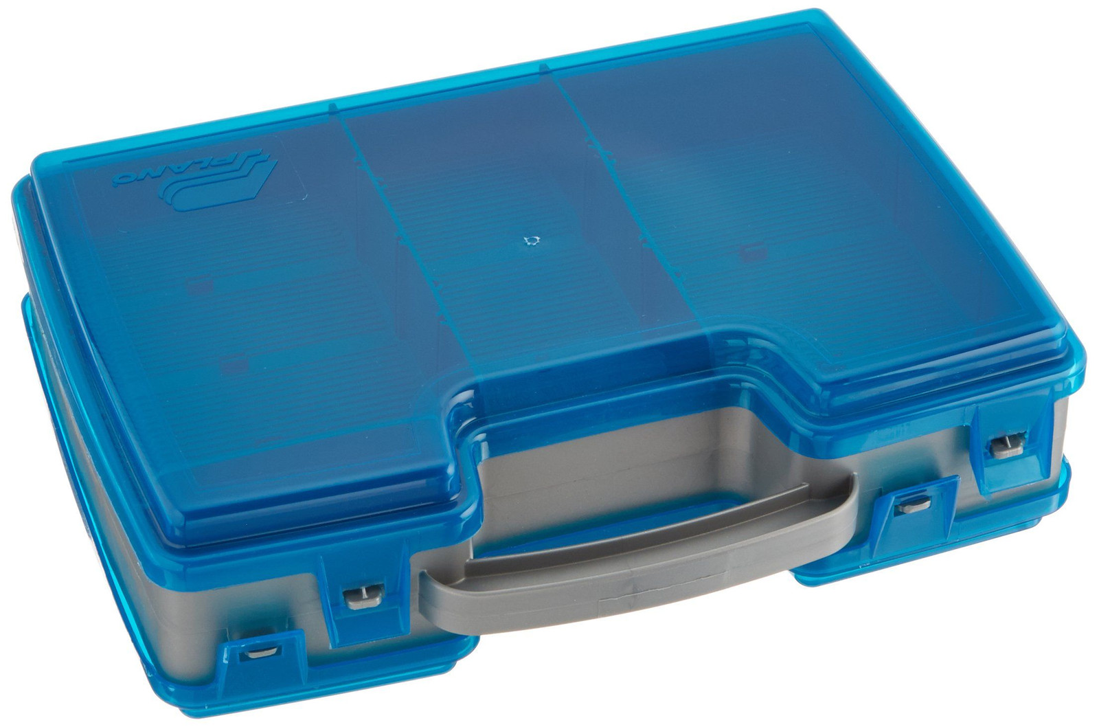 Plano Large 2 Sided Tackle Box, Metallic Gray & Blue, Medium Medium, Black