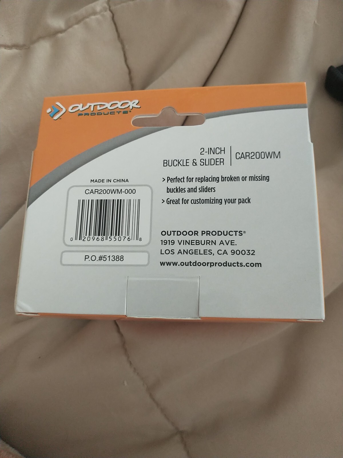 Outdoor Products Buckle & Slider 2″ 2 Sets Per Box CAR200WM-000