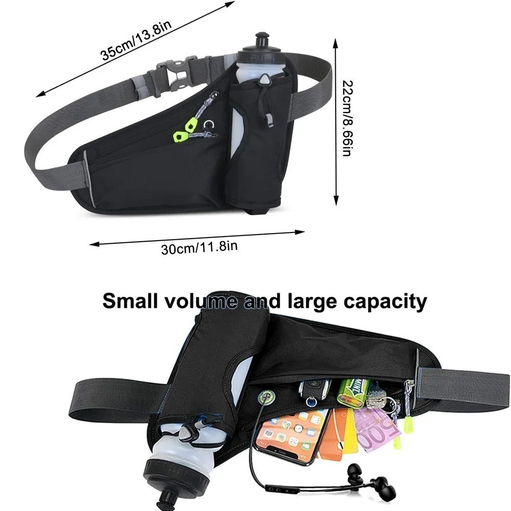 Running Waist Bag with Water Bottle Holder