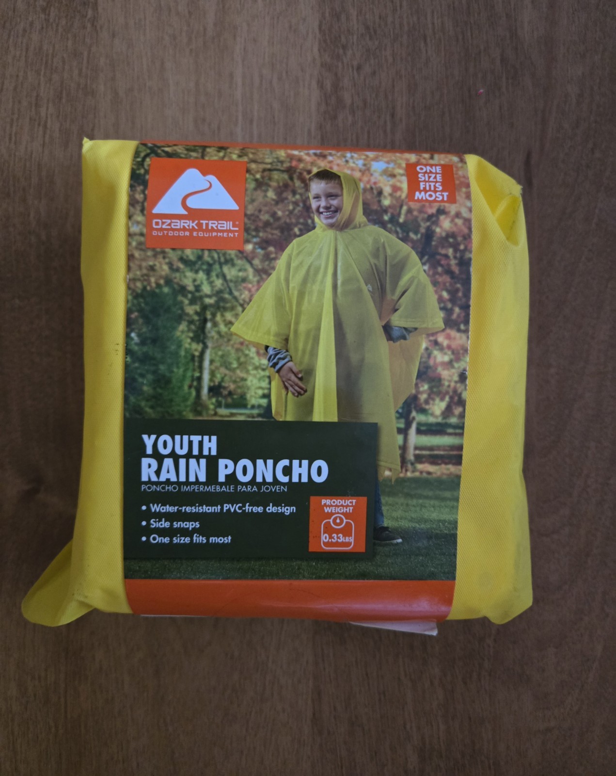 Ozark Trail Rain Poncho Youth One Size Fits Most