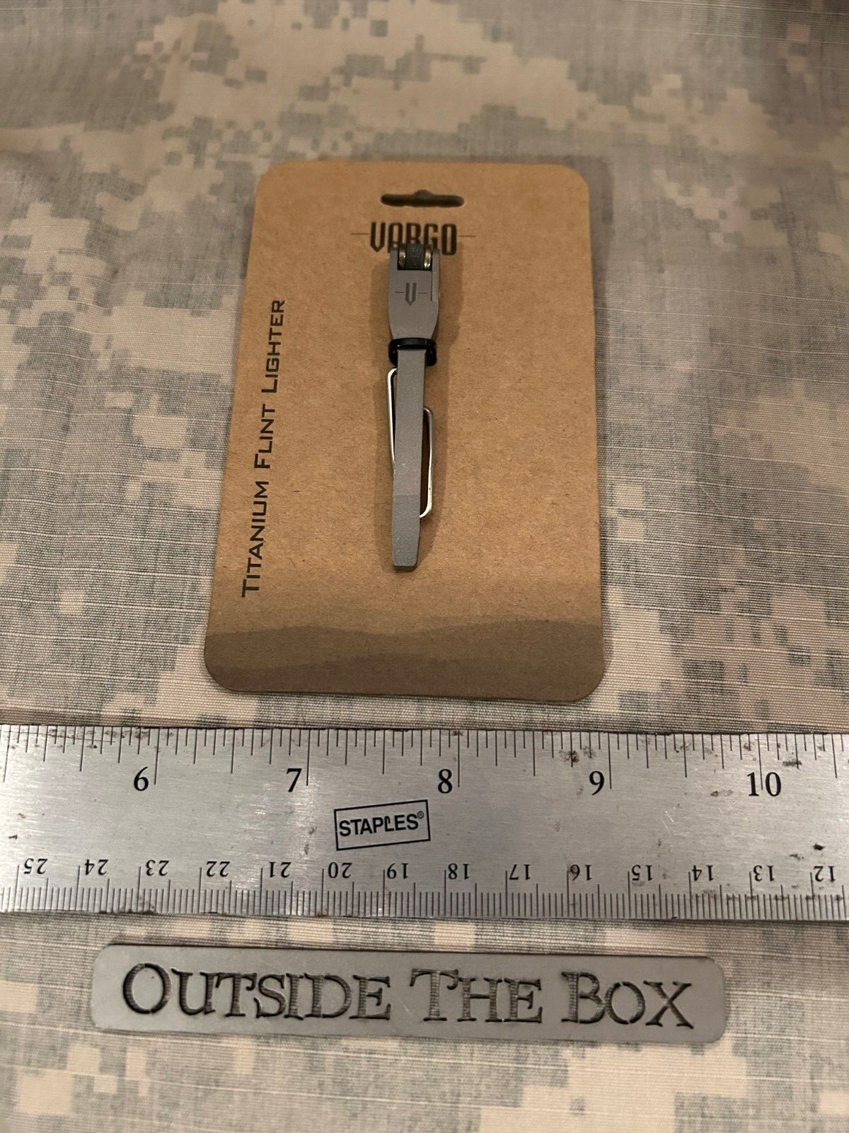 Emergency/Survival: Vargo Titanium Flint Lighter, FIRE STARTER – ONLY 0.3 OZ