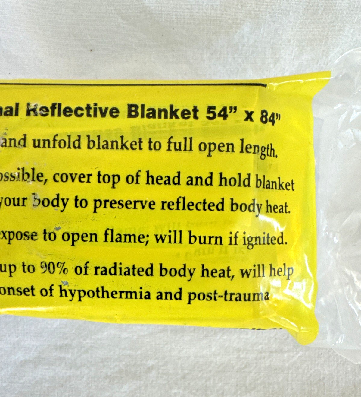 Listos Thermal Reflective Blanket 54” By 84” NEW