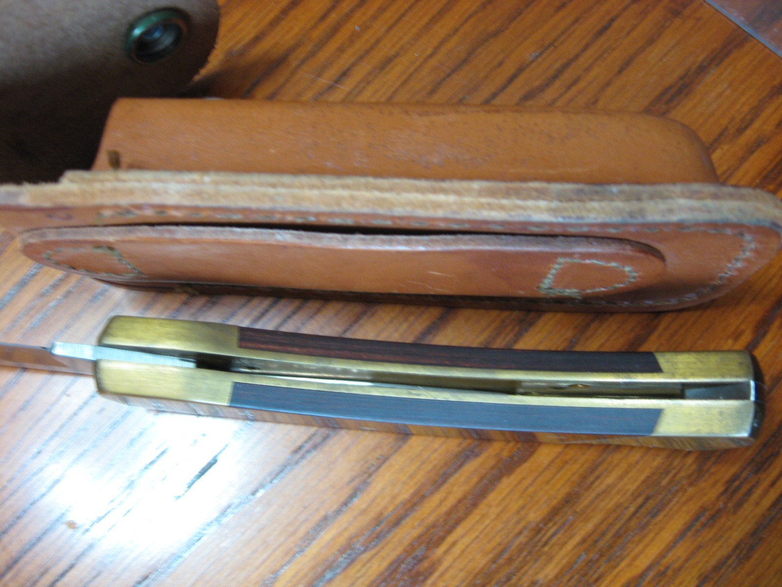 rmk99 Uncle Henry Schrade 8.7″ Folding Knife LB7 USA Wood Handle w/Sheath st135