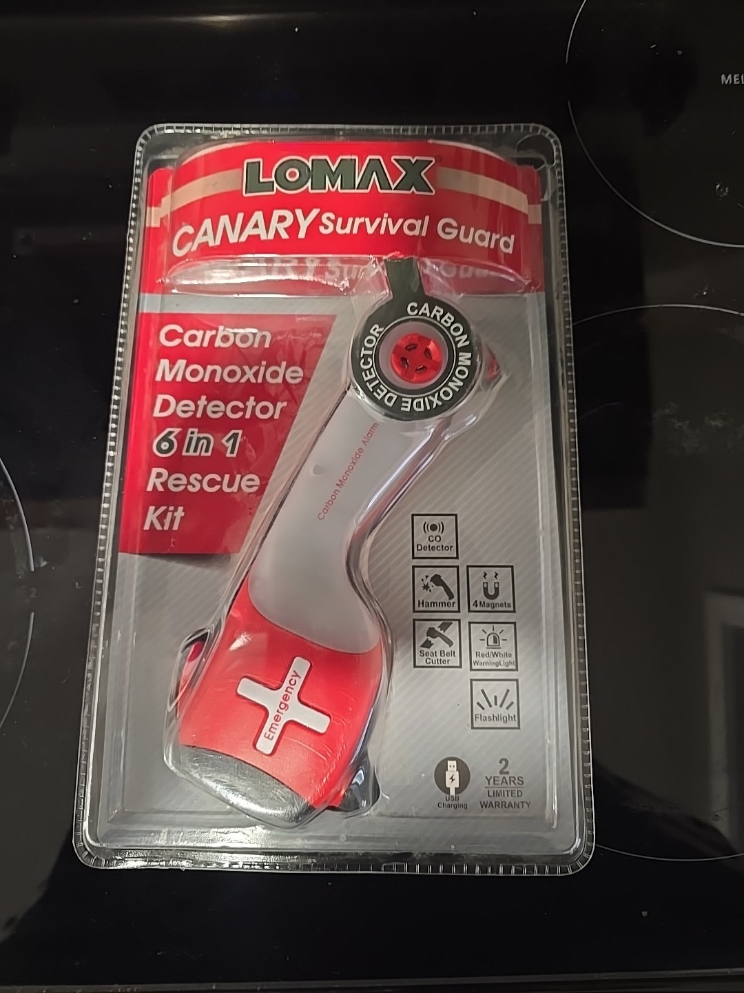 Lomax Canary Survival Gaurd carbon monoxide 6 in 1 rescue kit