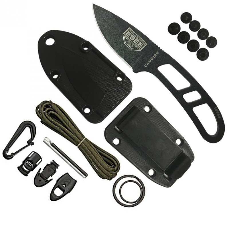 Esee Can-B-Kit-E Survival Knife Sheath W/Clip Plate Survival Kit