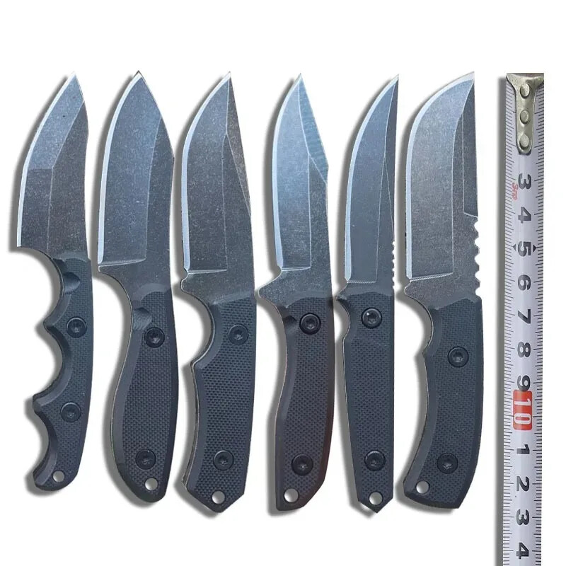 1PCS Stainless Steel Small Fixed Blade Kydex Sheath Knife G10 Handle Portable