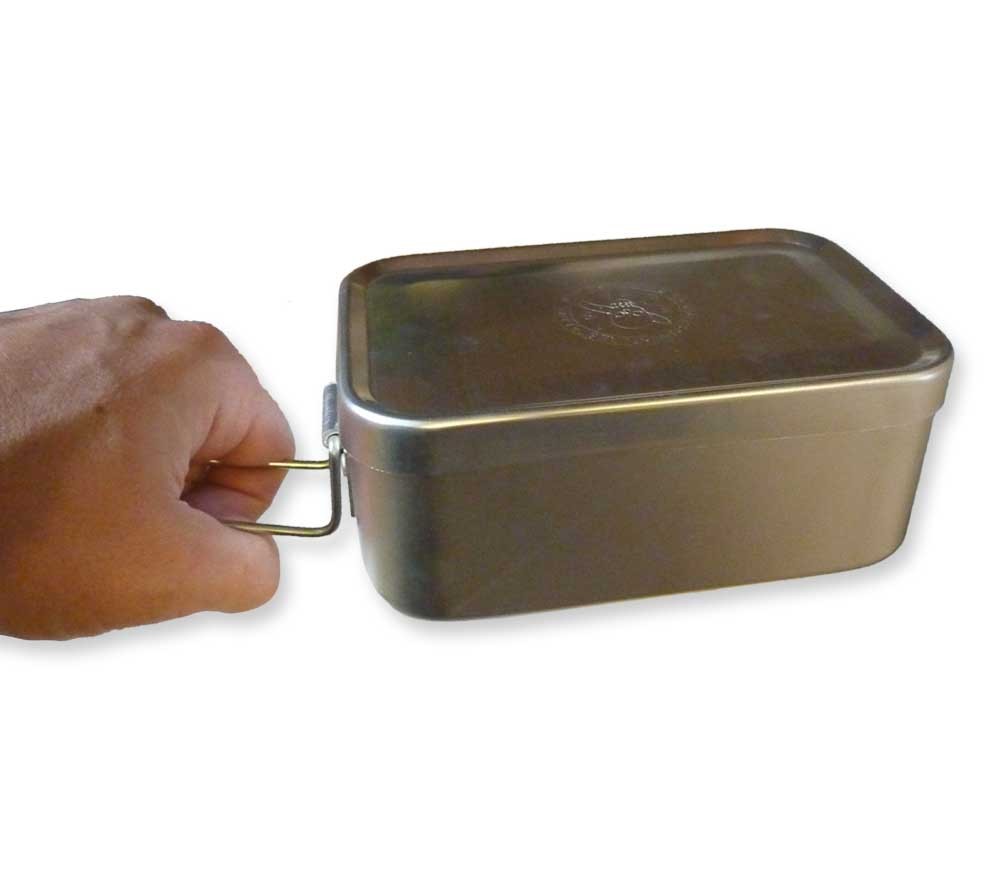 Esee Mess Tin Survival and First Aid Kit Container with Folding Handle and Lid