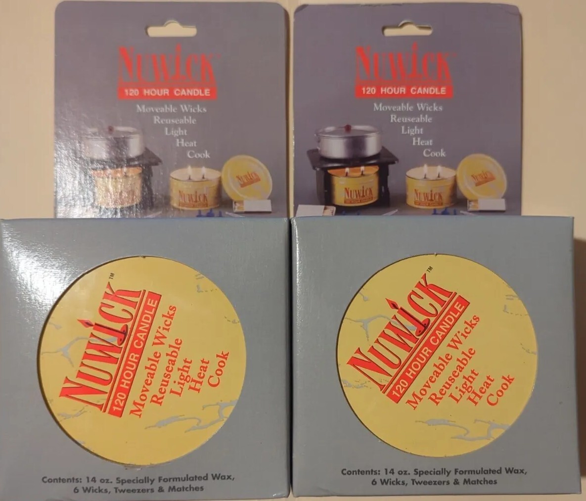 10x LOT- Nuwick 120 Hour Emergency 14 oz Candle Survival Gear *NEW in Box* fr/sh
