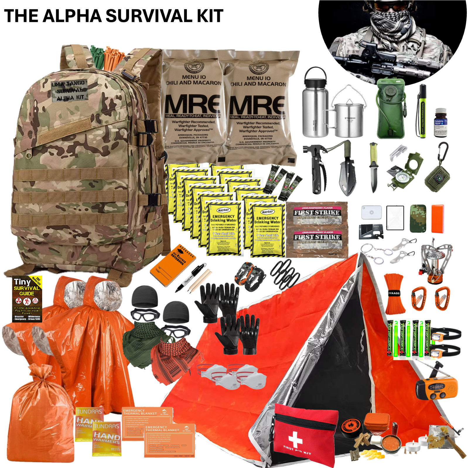 Emergency Survival Kit / Bug Out Bag / Tactical Backpack