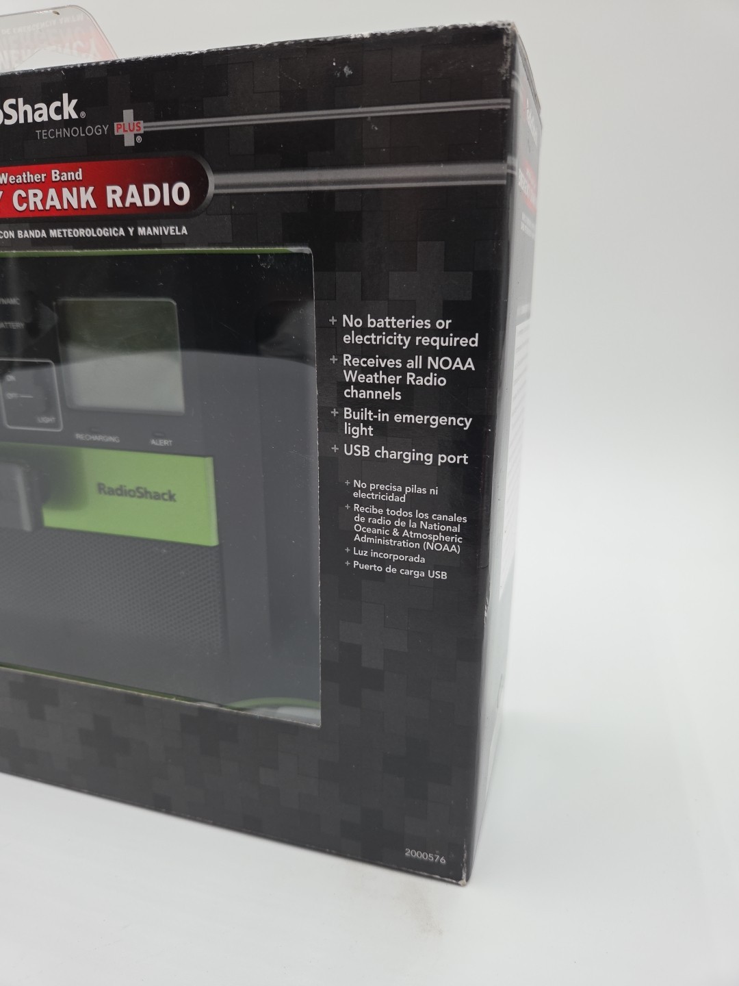 RadioShack Emergency Crank Radio AM FM Weather Band USB Charging Port – Open Box