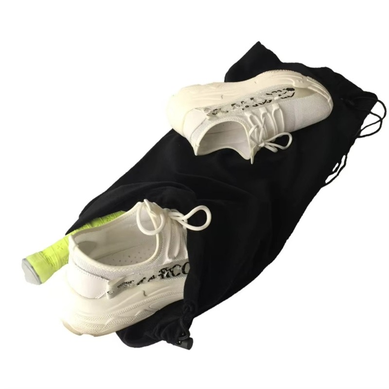 Drawstring Racket Bag for Tennis Storage Soft Velvet Racket Protactive Sleeves