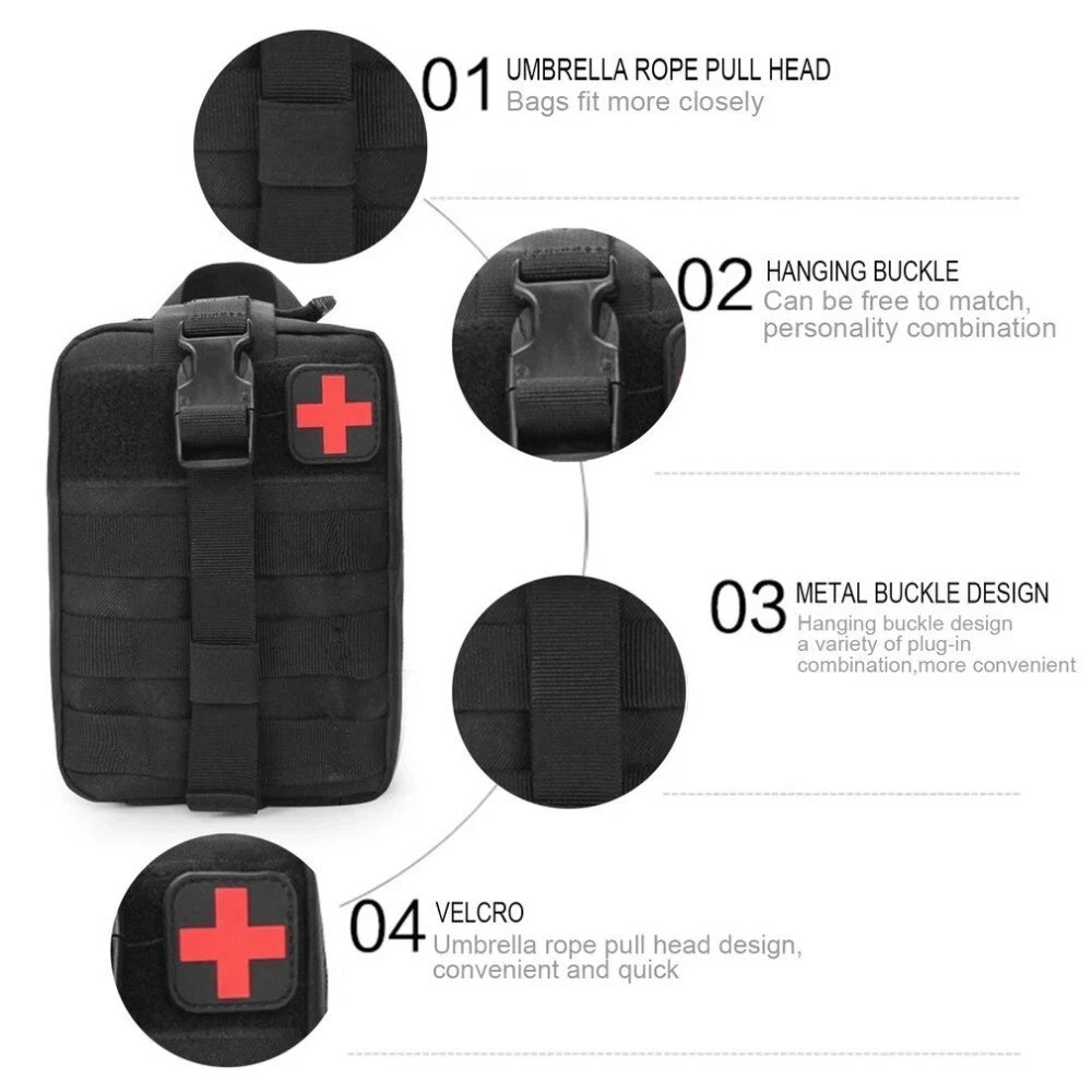 142Pcs Bug-Out Survival Kit & First Aid Bag – Professional Gear for Emergency