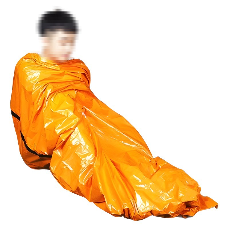 For Outdoor Camping Cold Weather Survival Emergency Sleeping Bag Blanket Orange