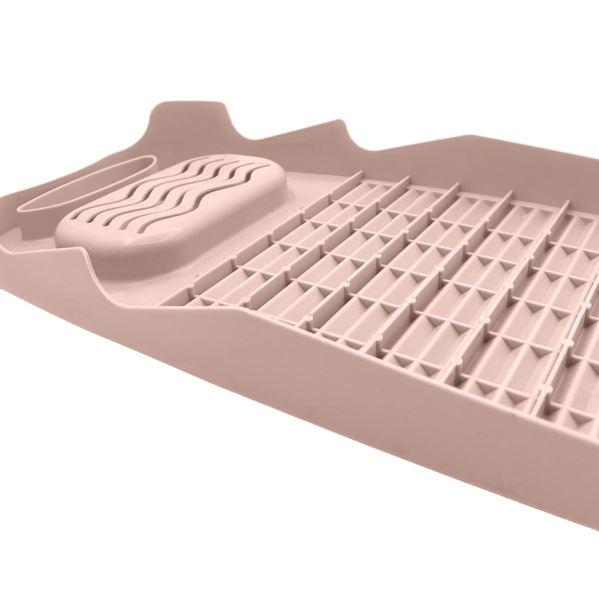 Wash Board, Washboard for Hand Washing Clothes, 8*1*17.7in, A-light pink