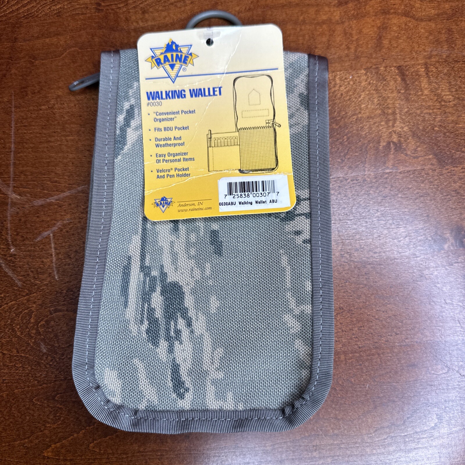 US Military “Walking Wallet” 4″x6″ Desert Camo, nylon, Pen/Storage Pocket