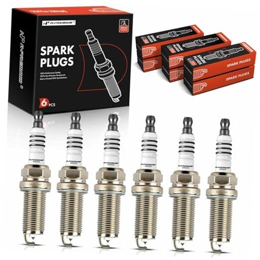 Iridium Platinum Spark Plugs Compatible with Ford F-150, Explorer, Pack of 6