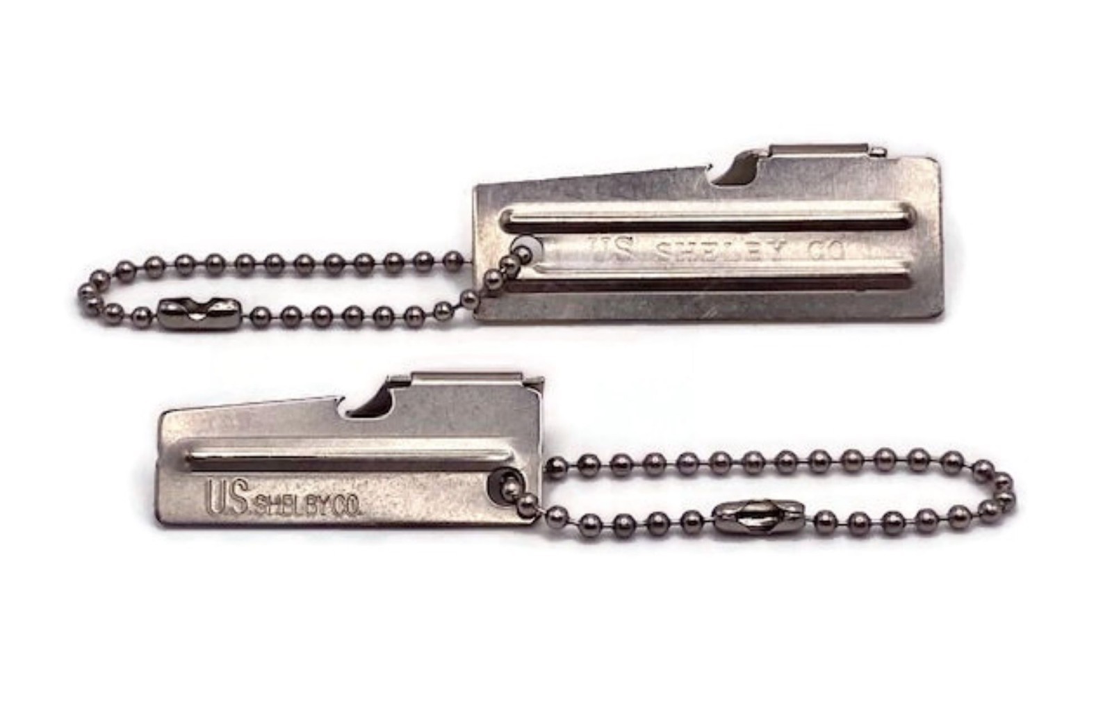 US Military Issue P38 & P51 Can Openers With 4½” Key Chain Or 1″ Key Ring
