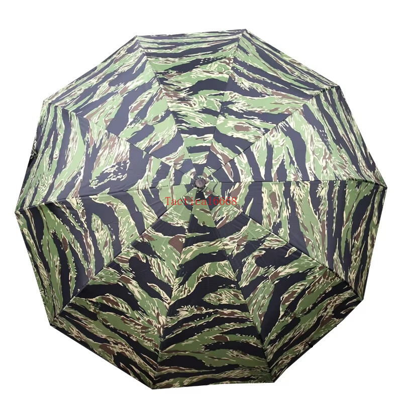 Fully Automatic Camouflage Folding Tactical Umbrella Outdoor Tactics Rain Gear