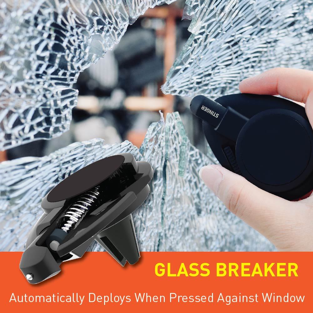 Life-Saving Rescue Car Escape Tool: Vent Mount Smartphone Holder, Window Breaker