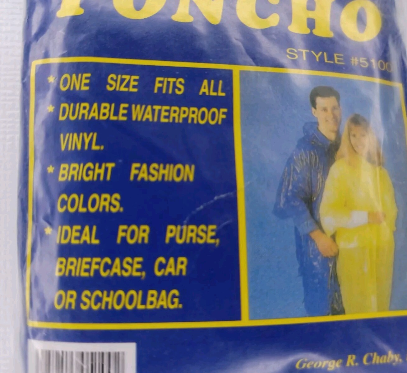 Vintage Emergency Poncho The Weather Station Clear Vinyl