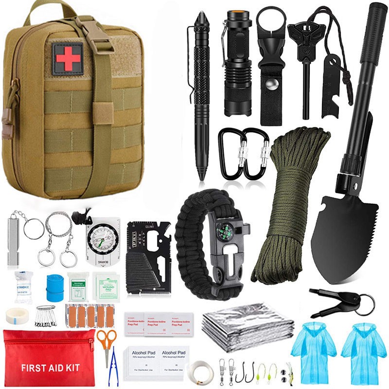 Survival First Aid Kit Medical Emergency Military Trauma Bag Tactical IFAK Molle