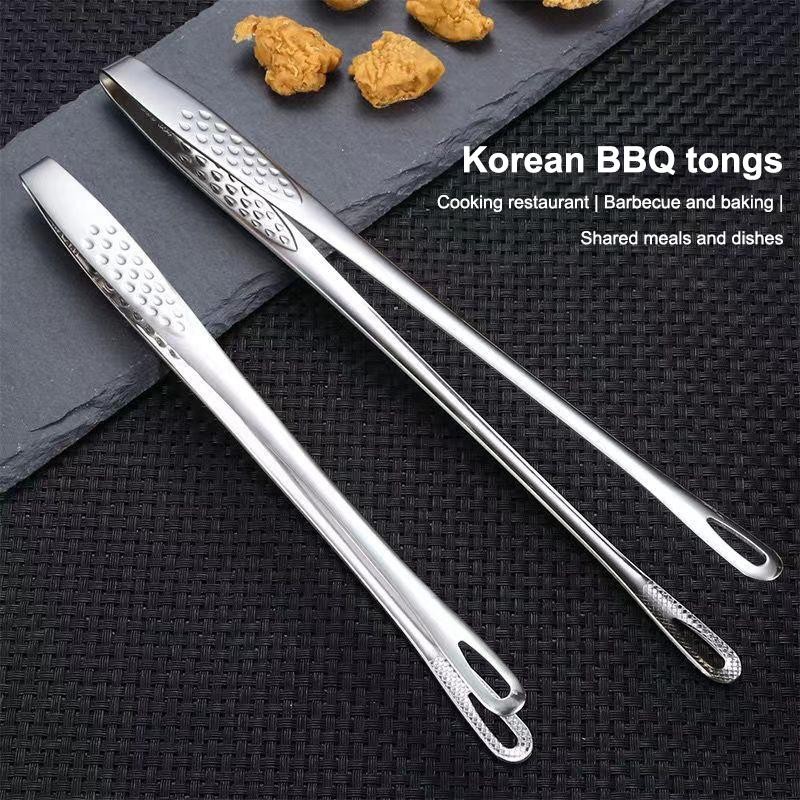 StainlessSteel FoodClipsKitchen Clips Korean Barbecue Tweezers Extended Barbecue