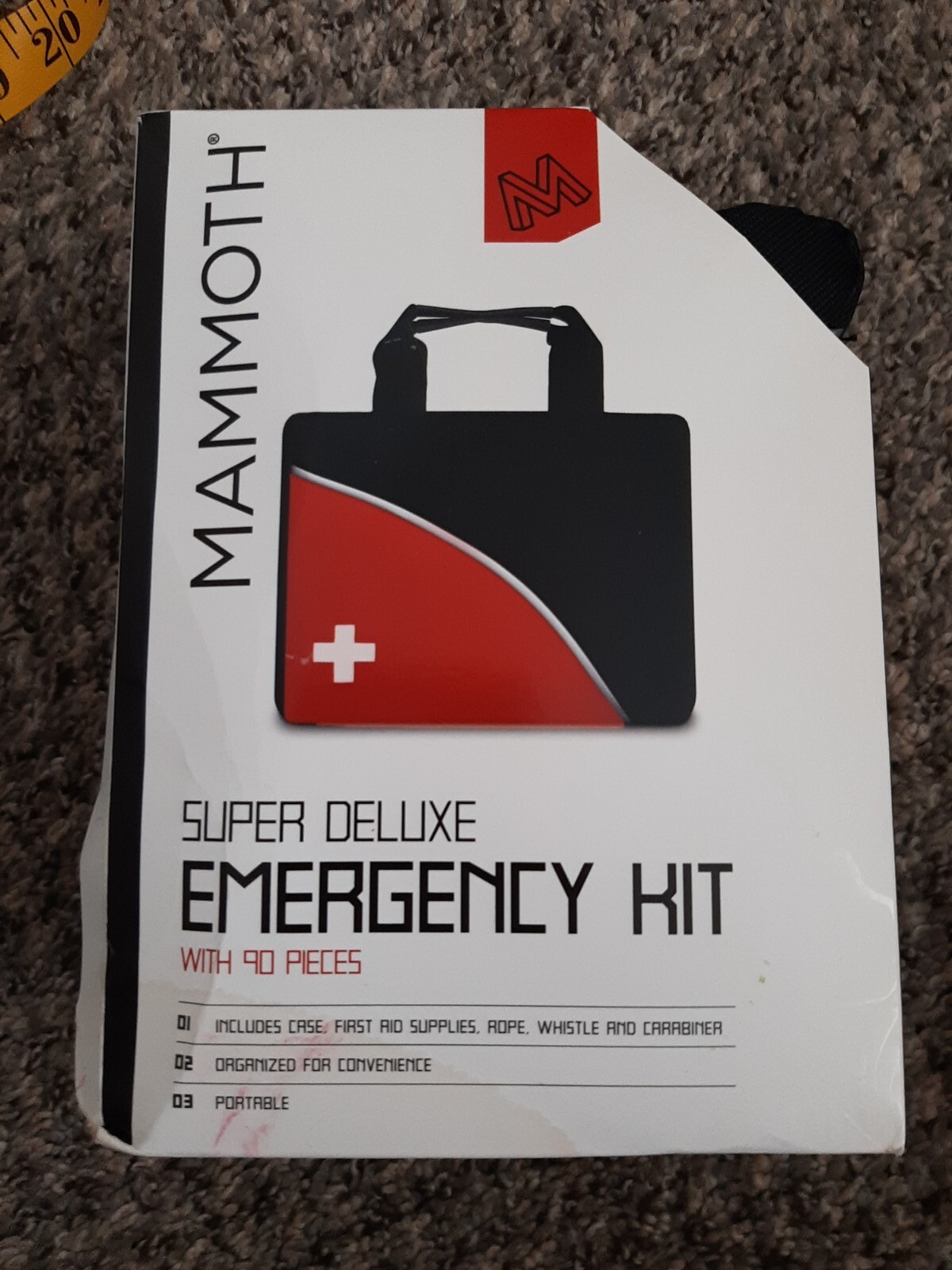 Mammoth Super Deluxe Emergency Kit 90 pieces wi2 case first aid supplies new
