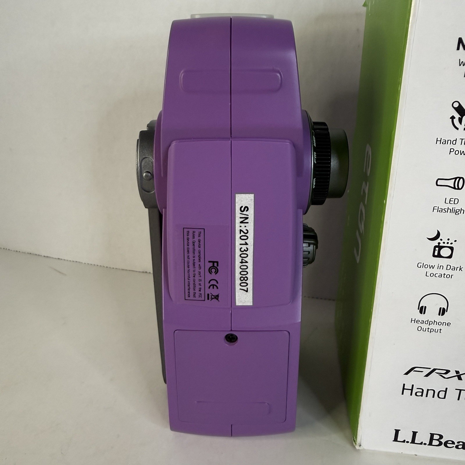 LL Bean/ Eton/FRX1 Mini Emergency Radio/NOAA Weather Alert Purple
