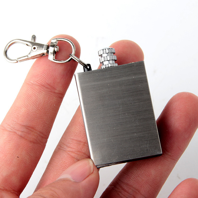 Mini Waterproof Outdoor Lighter Pocket Camping Hiking Fire Starter Match Keyring