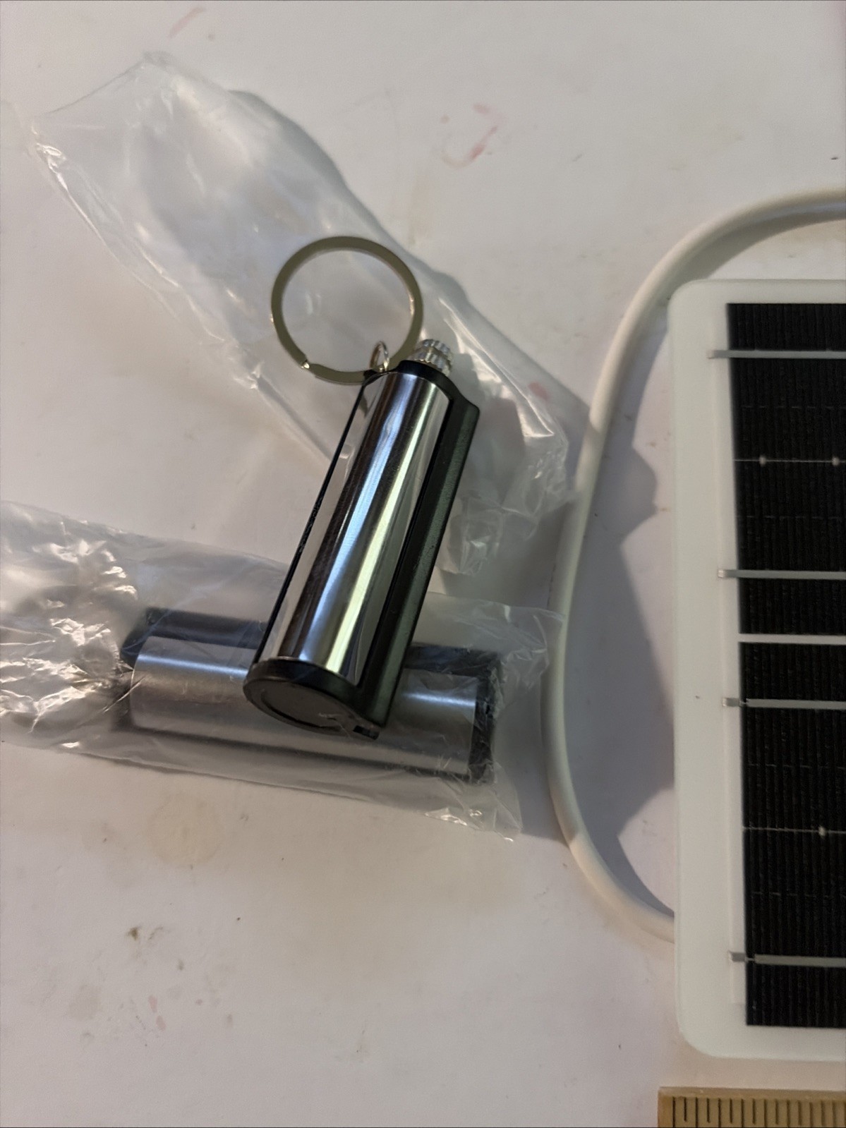 Survival Kit 2 Fire Starters Small Solar Panel Dc3.2 18v And 2 Water Filter Stra