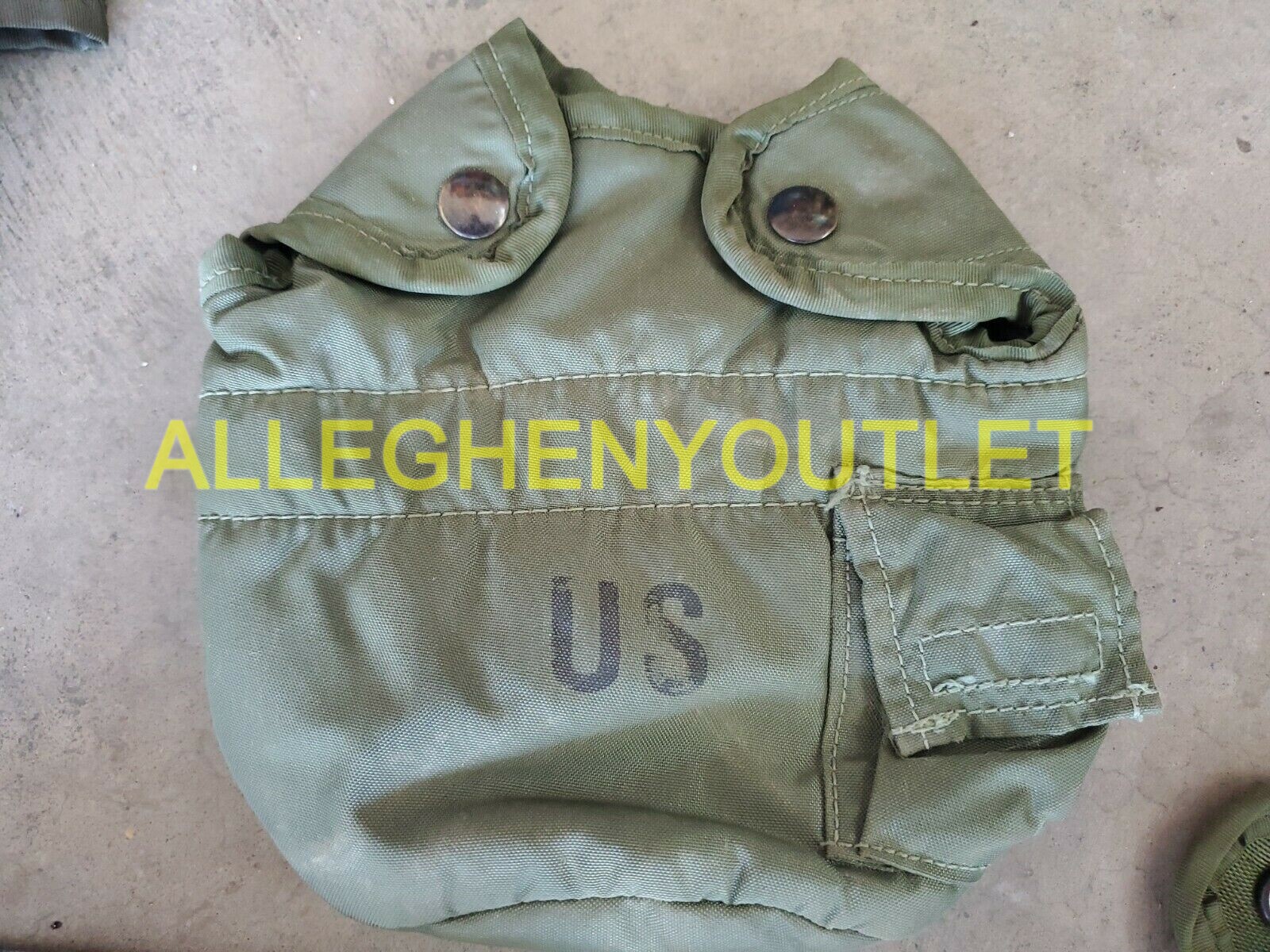 US Military OD ALICE CANTEEN COVER 1QT CARRIER POUCH w ALICE CLIPS GC / VGC