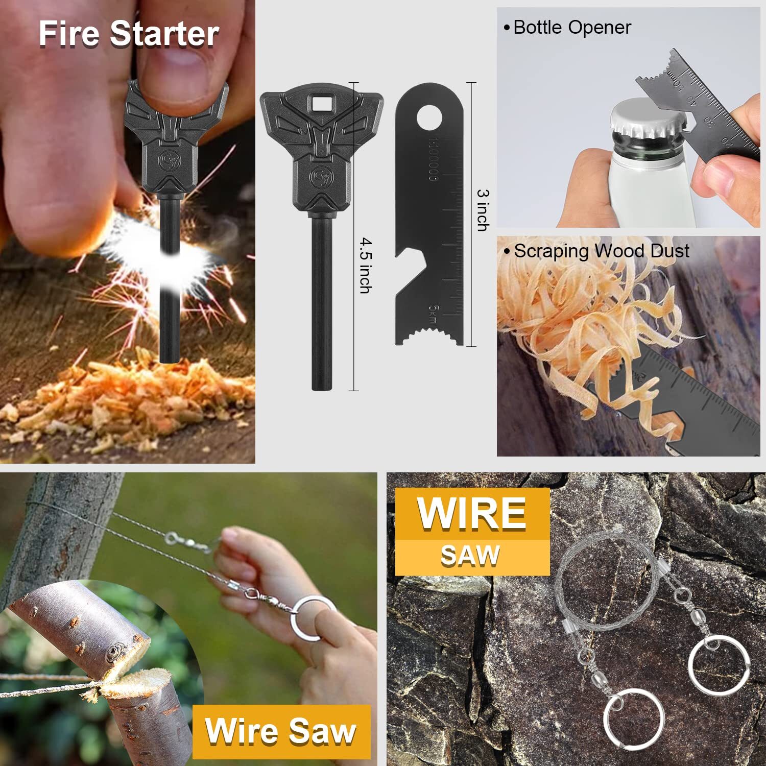 Survival Kit, Gifts for Men Dad Husband, Emergency Survival Gear and Equipment