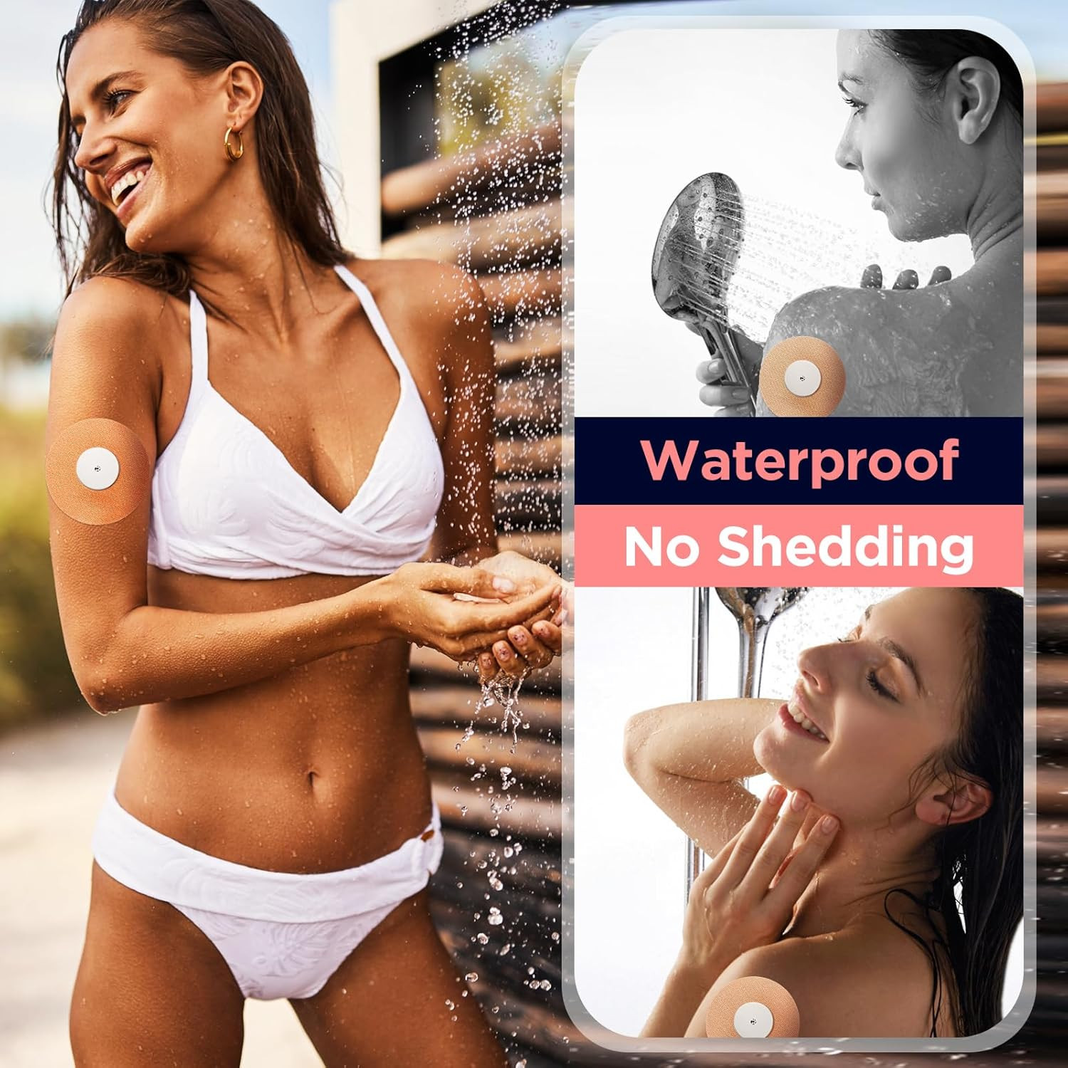 Adhesive Patches for Freestyle Libre 1/2 – 15 PCS, Waterproof & Sweatproof CGM S
