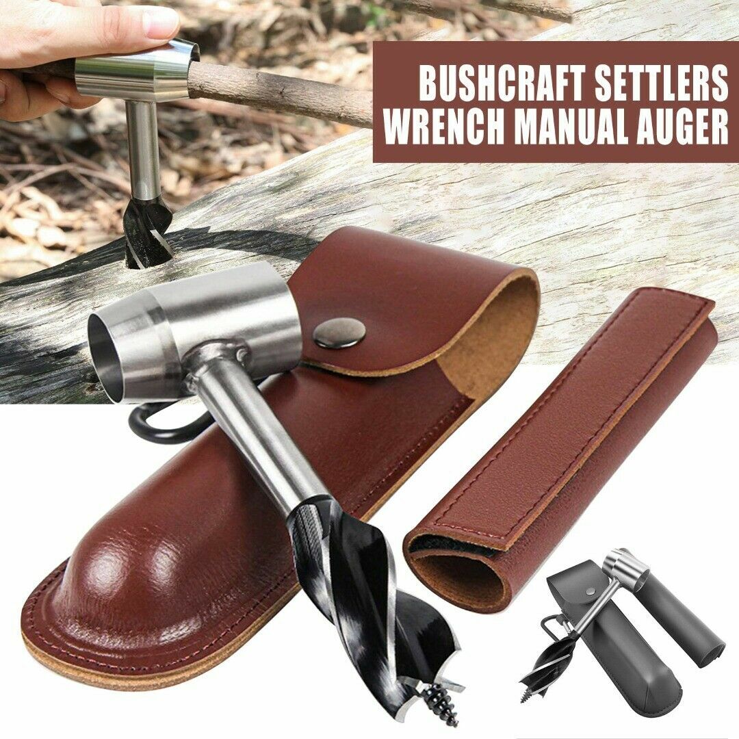 Survival Tools Manual Hand Auger for Bushcraft Settlers Outdoor Wrench Drill C#