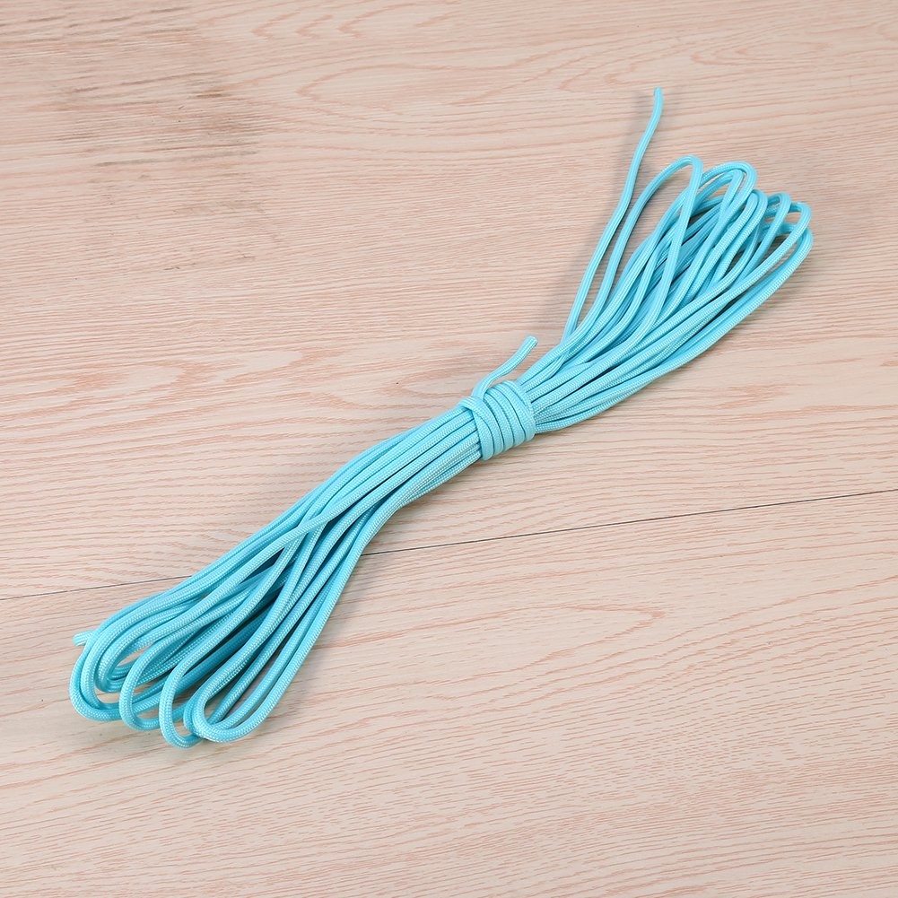 Paracord Parachute Cord, Portable Survival 9 Strand 550 Luminous 25ft, Blue