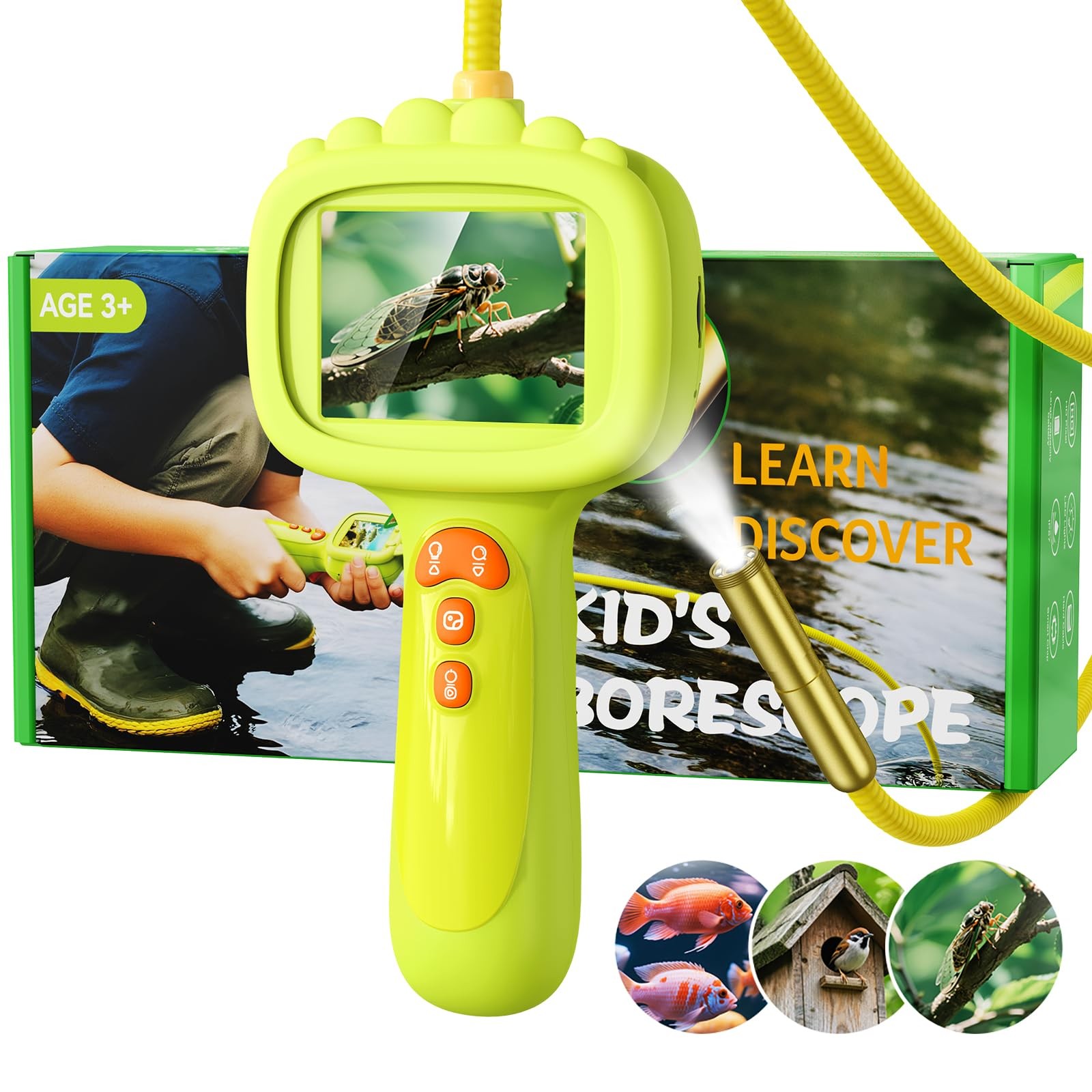 Endoscope Camera for Kids, 1080P Kids Camera, STEM Toy for Outdoor Ga…