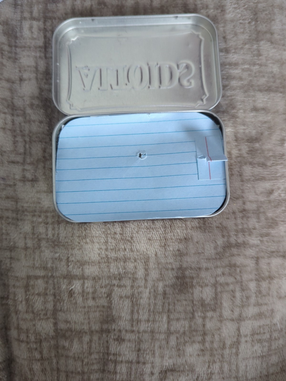 Atoids Tin,Survival Tin,First Aid Kit With Candle,Multi tool,Pencil,Paper,Q-Tip.
