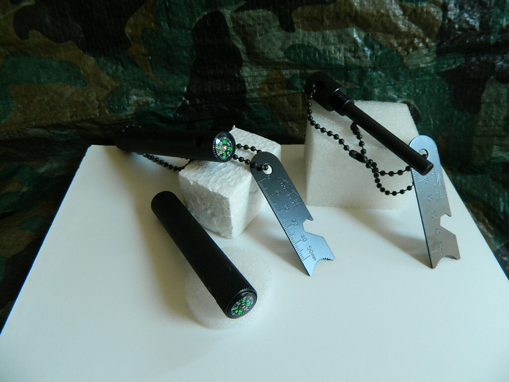 TWO 2.5 EIGHT IN ONE MAGNESIUM FERRO PREMIUM FLINTS W/COMPASS-MORE-NEW-US DEALER