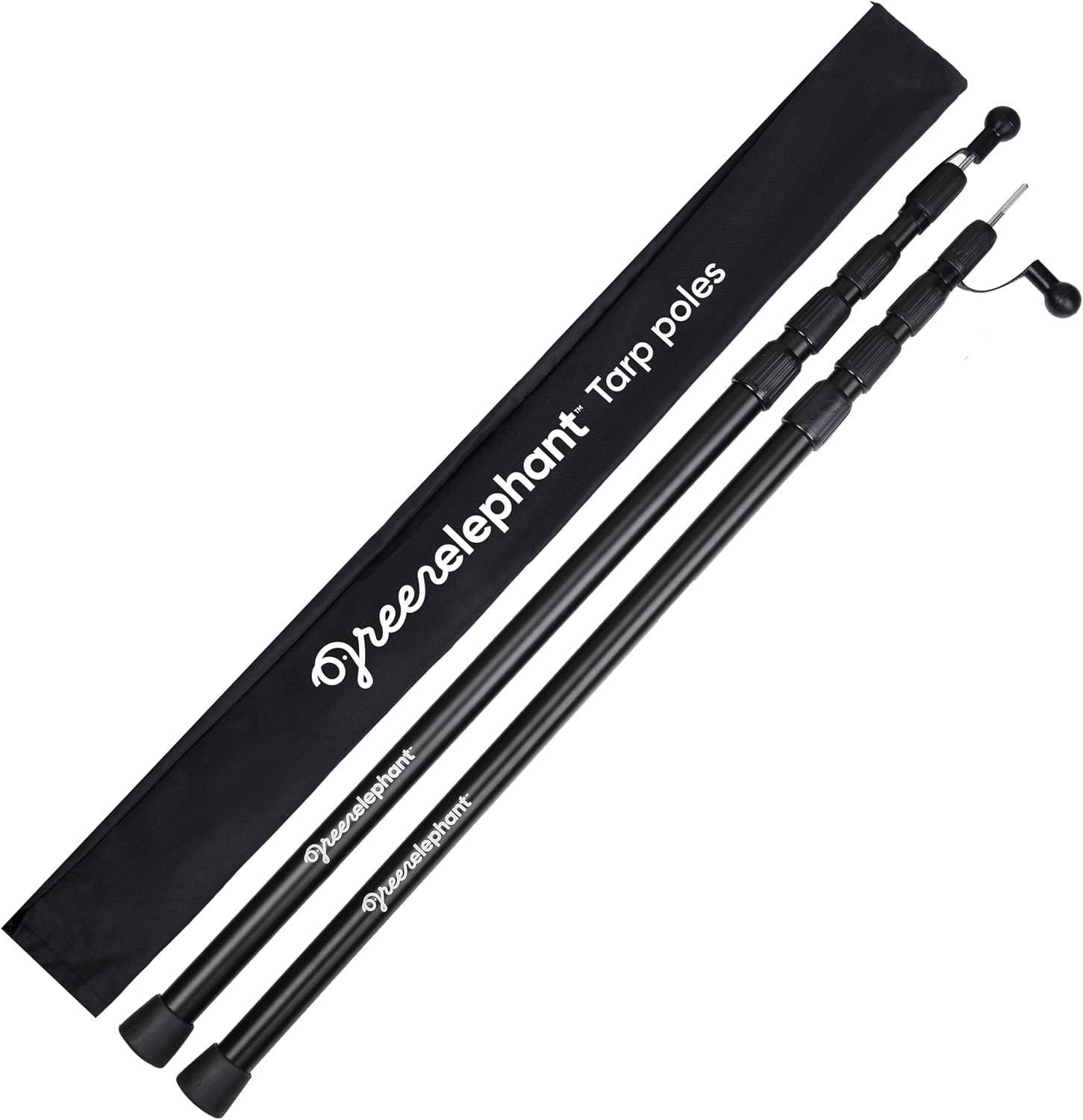 Green Elephant Camping Tarp Poles – Adjustable Aluminum Telescoping 2