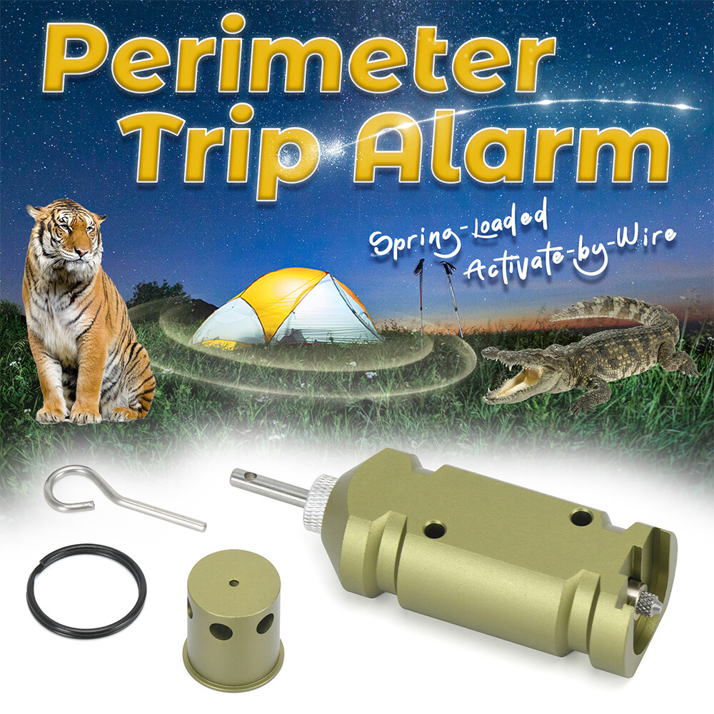 Perimeter Trip Alarm Aluminum Alloy Camp Safe Perimeter Trip Wire Alarm Green