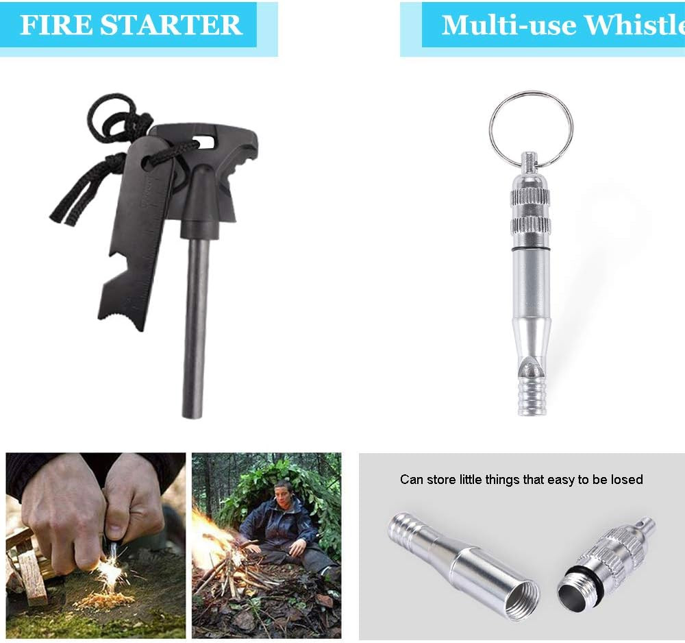 Survival Kit Outdoor Emergency Gear Kit for Camping Hiking Travelling or Adventu