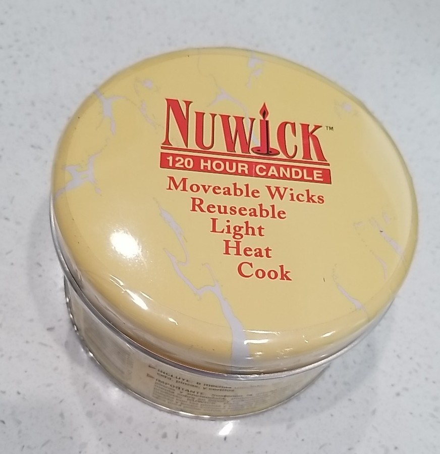 Nuwick 120 Hour Emergency Candle Moveable Wicks Reusable, Light, Heat & Cook
