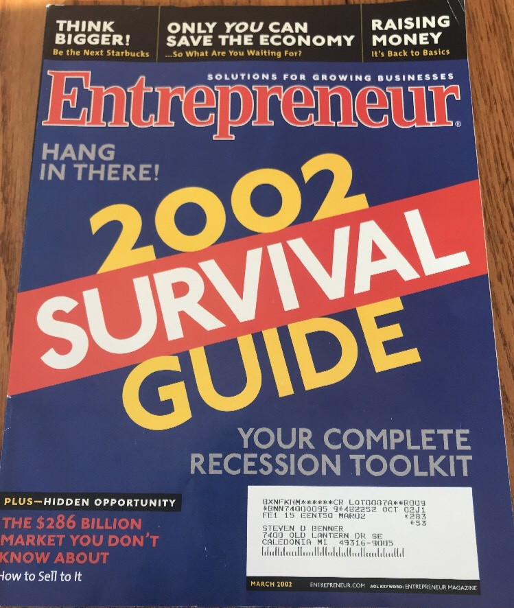 Entrepreneur 2002 Survival Guide! Your Complete Recession Toolkit-SHIPS N 24 HRS