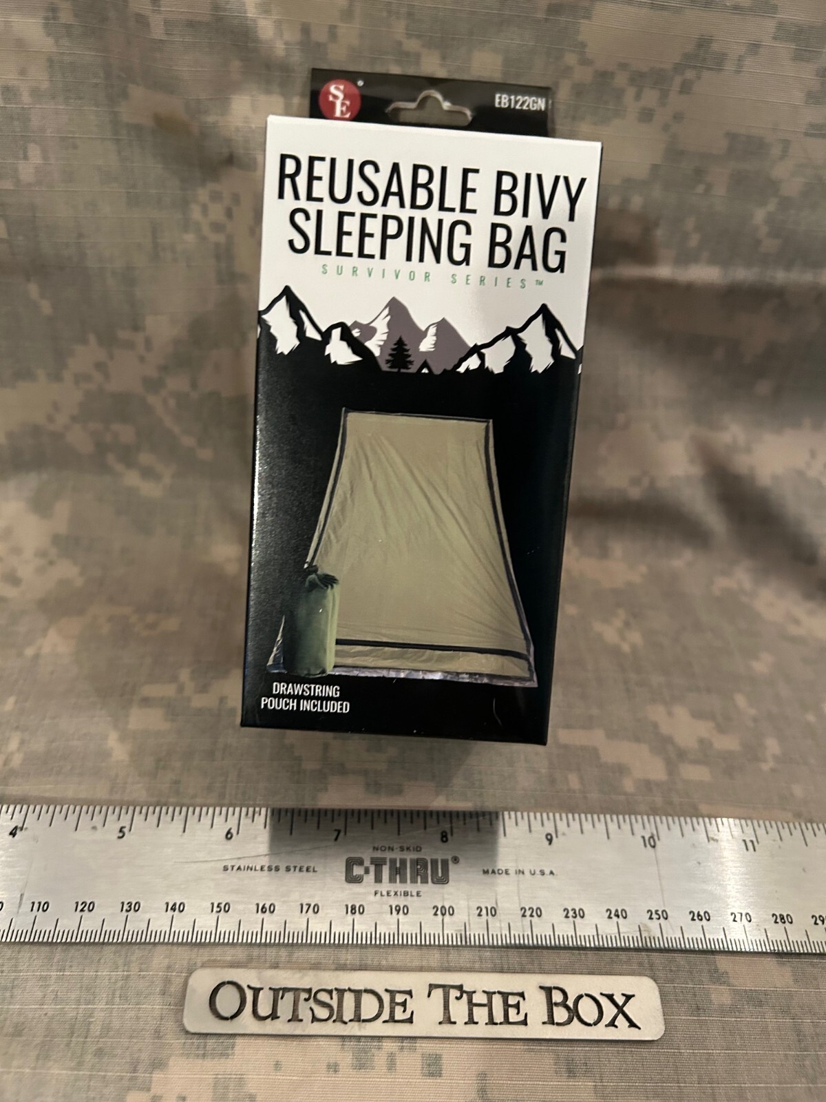 Emergency/Survival: Bivy Sleeping Bag 84″ x 36″, OD Green, Reusable, Aluminized