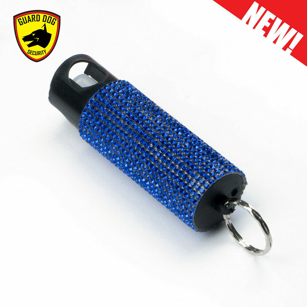 New Jeweled Cary Case Bling It On Keyring Women Self Defense OC 18% Pepper Spray
