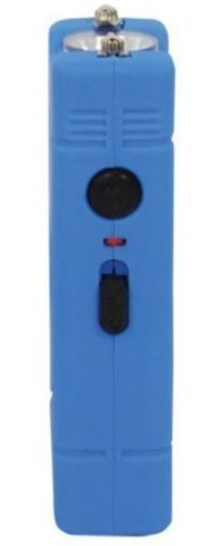 STUN MASTER POLICE Stun Gun BLUE 12 MV Mini Rechargeable LED Flashlight Case NEW