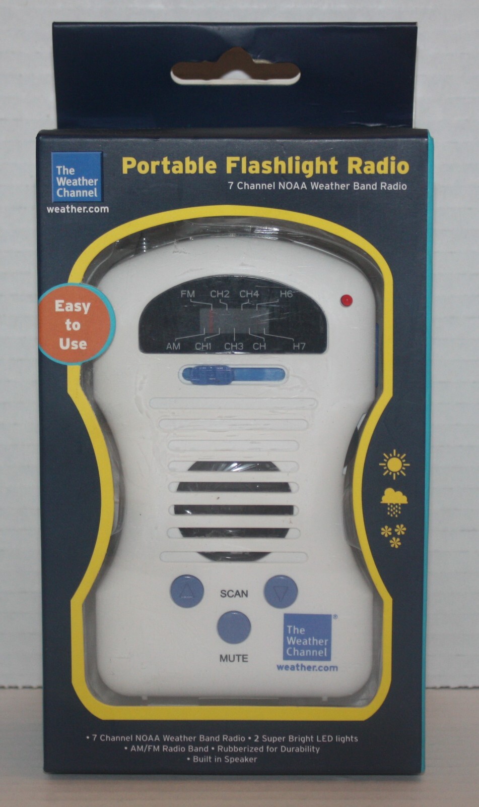 NOS Portable Emergency Alert AM/ FM Radio Flashlight NOAA The Weather Channel