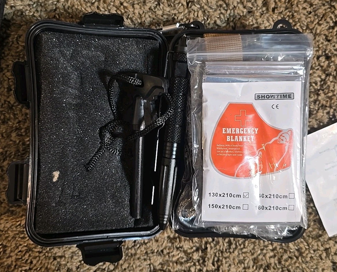 TRSCIND Survival Kit Emergency Gear Set w/ Spring Assisted Knife Camping Hiking
