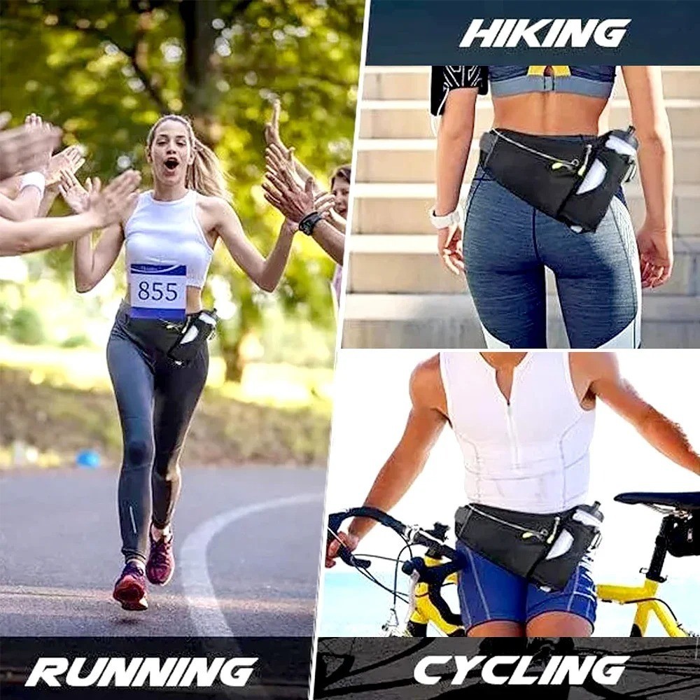 Running Waist Bag with Water Bottle Holder