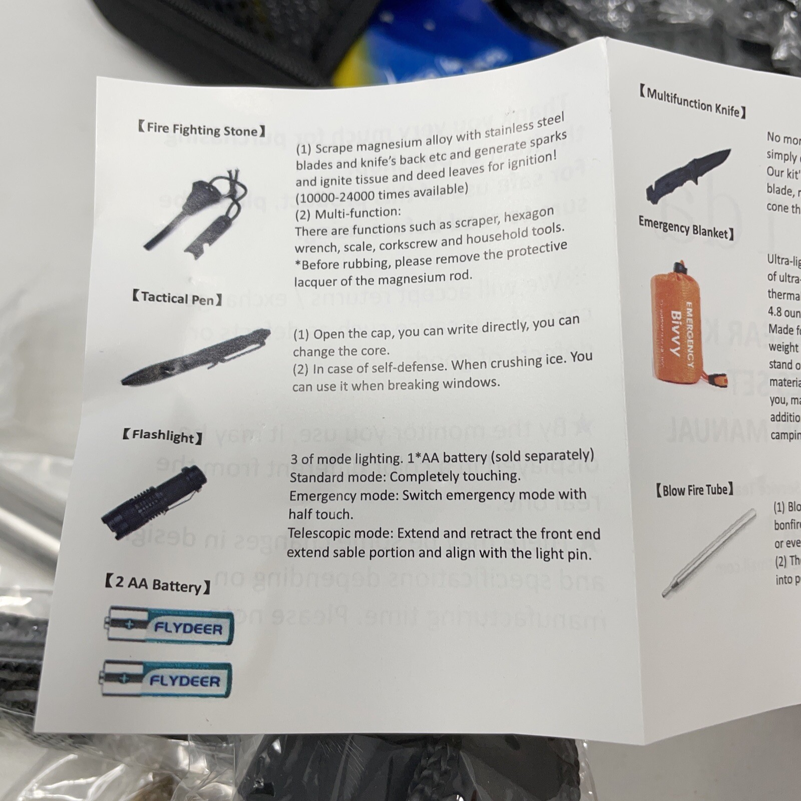 fmeida survival gear kits, 27 pieces set, perfect gift for men